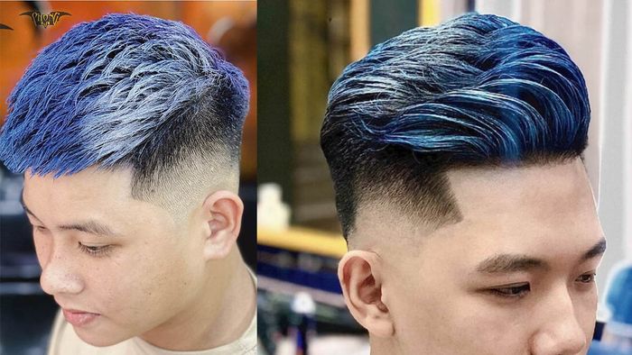 Kiểu tóc undercut nam nhuộm xanh tạo vẻ tươi mới và trẻ trung